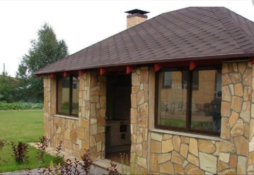 Плитняк златолит жёлтый для фасада 1,5-3 см купить в Черноголовке