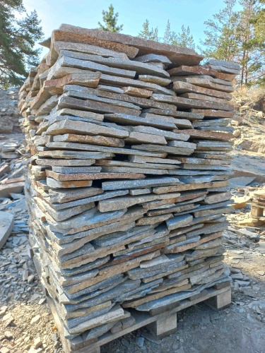 Плитняк златолит серебристый для цоколя, отмостки купить в Черноголовке