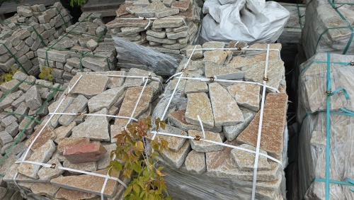 Гранитный плитняк галтованный для парковки купить в Черноголовке