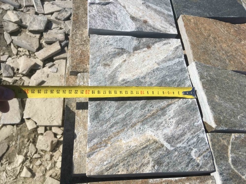 Плитка пилёная златолит Уральский для цоколя, отмостки купить в Черноголовке